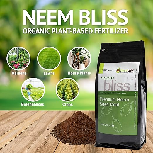 Worm Bliss (1 Gallon) + Neem Bliss (5lbs) - Worm Castings for Plants & Neem Cake for Plants - Neem Seed Meal - Neem Meal Fertilizer - Neem Powder for Plants - Earthworm Castings Organic Fertilizer