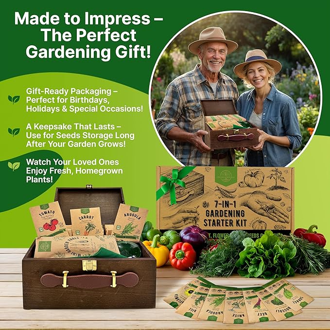 75 Medicinal & Tea Herb Seeds Variety Pack, Garden Seed Starter Kit - Over 47,380 Non-GMO Heirloom Seeds for Planting Herbs and Vegetables, Seed Box with Gardening Supplies