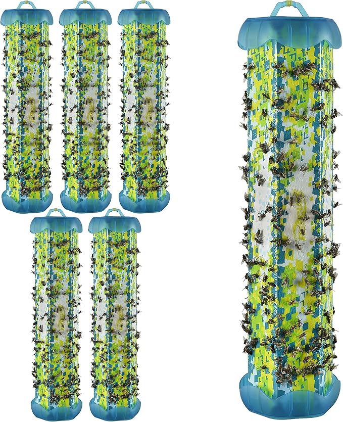 RESCUE! Fly TrapStik – Indoor Hanging Fly Trap - 6 Pack