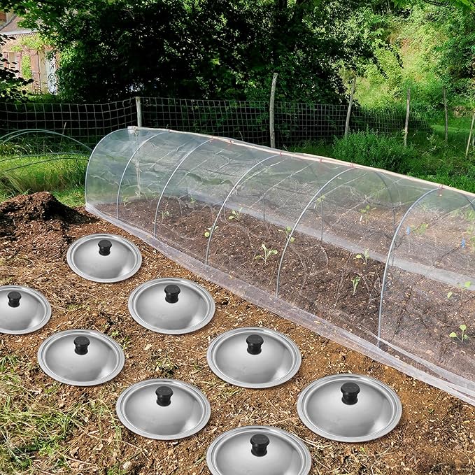 8 Pcs Inground Worm Composter with Lids 8.1 x 8.1 x 5.9 Inch Farm Worm Compost Bin Outdoor for Recycling Kitchen Food Waste to Raised Garden Beds