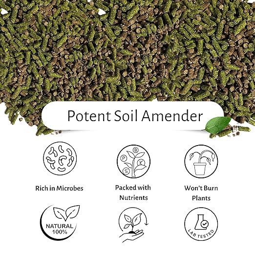 Root n' Rise Fertilizer and Soil Conditioner Pellets, 3-2-2 NPK,4lbs Dual-Action Chicken Manure and Alfalfa Meal Blend.