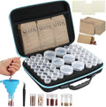 48 Slots Seed Storage Organizer Box, Garden Vegetable Plant Flower Seeds Saving kit with Write Label Funnel Tweezer 2 Sizes Storage Bottles