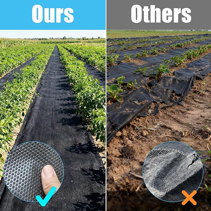 4oz Non-Woven Geotextile Weed Barrier Fabric, 4FTx100FT Heavy Duty Durable Landscape Fabric for Gardening, Landscaping, Erosion Control, French Drains, Ground Cover, Construction Projects (WN4X100)