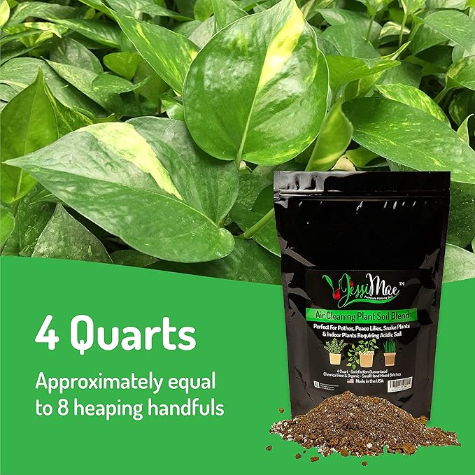 Jessi Mae Potting Soil - 4-Quart Bag, Perlite - Well-Draining Snake Plant Soil - Slightly Acidic Potting Mix for Indoor Plants