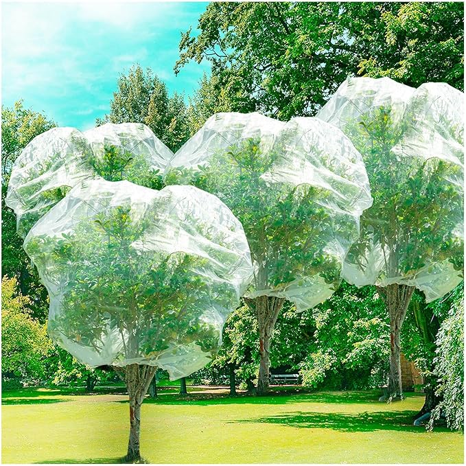 4 Pcs Plant Barrier Net Mesh, Plant Barrier Net Mesh, Bird Netting, Barrier Bags for Vegetables Fruits, Tomato Plant Netting for Protect Plants from Birds(6.56 x 6.56 FT)