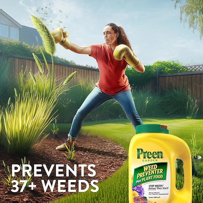Preen Garden Weed Preventer Plus Plant Food - 5.625 lb. Bottle - Covers 900 sq. ft.