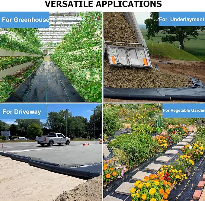 Driveway Fabric, 13FT x115FT Road Fabric Commercial Weed Barrier Fabric, Landscape Fabric Heavy Duty 3.5OZ French Drain Fabric for Erosion Control,Landscape Fabric,Construction Projects