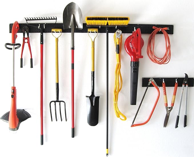 WallPeg Peg Rack Organize Garden Tools - Coat Rack - AM 24044BK