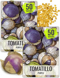 Seed Needs Purple Tomatillo Seeds for Planting - Non-GMO Heirloom & Untreated Annual Veggie Seed to Plant a Home Grown Vegetable Garden Outdoors (2 Packs)