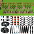 MIXC 226FT Greenhouse Micro Drip Irrigation Kit, Automatic Patio Plant Watering System with 1/4" & 1/2" Tubing, Adjustable Nozzles, Emitters, & Barbed Fittings for Efficient Irrigation