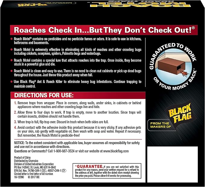 Black Flag Roach Motel Traps, 2-Count, 1-Pack
