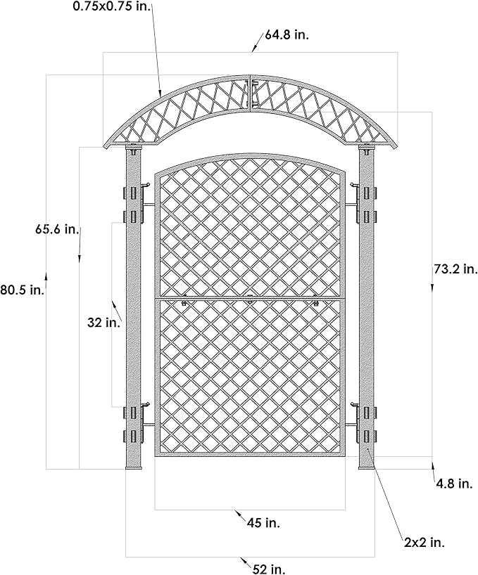 H Potter Metal Garden Trellis Large Heavy Duty Screen (Single)