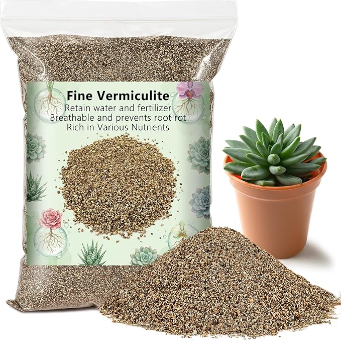 Sukh Vermiculite - Organic Vermiculite for Plants Fine Horticultural Vermiculite Soil Amendments Vermiculite Bulk Soil Additive Perfect for Potted Plants and Garden Professional (3-6MM, 1.9 Pounds)