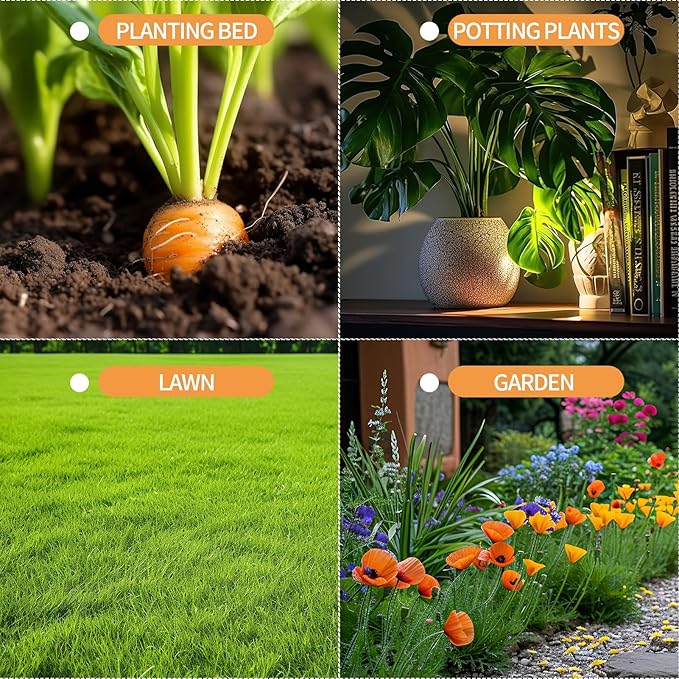 Soil Moisture Meter, Moisture Meter for Plants with Large Screen, Soil Hygrometer & Soil Test Kit with Light, Essential Garden Tools for Indoor Outdoor House Plants, Garden, Lawn Care-White