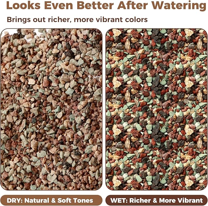 18lb Mix Lava Rocks for Plants 1/8" Horticultural Pumice for Plants, Succulent Cactus Soil Potting Mix - Horticultural Sand Aquarium Gravel Drainage Rocks for Potted Plant, Bonsai Soil, Top Dressing