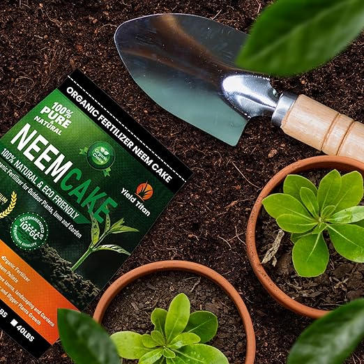 Premium Neem Cake, Natural Fertilizer for Gardening and Soil Amendment (2LB)