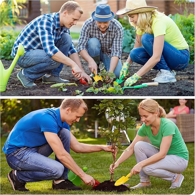 50 Pcs Mini Colorful Metal Hand Shovel 7.87 x 2.56 Inch Mini Trowel Set Garden Tools Small Garden Shovels for Digging Gardening Soil Planting Transplanting Women Men, 5 Colors