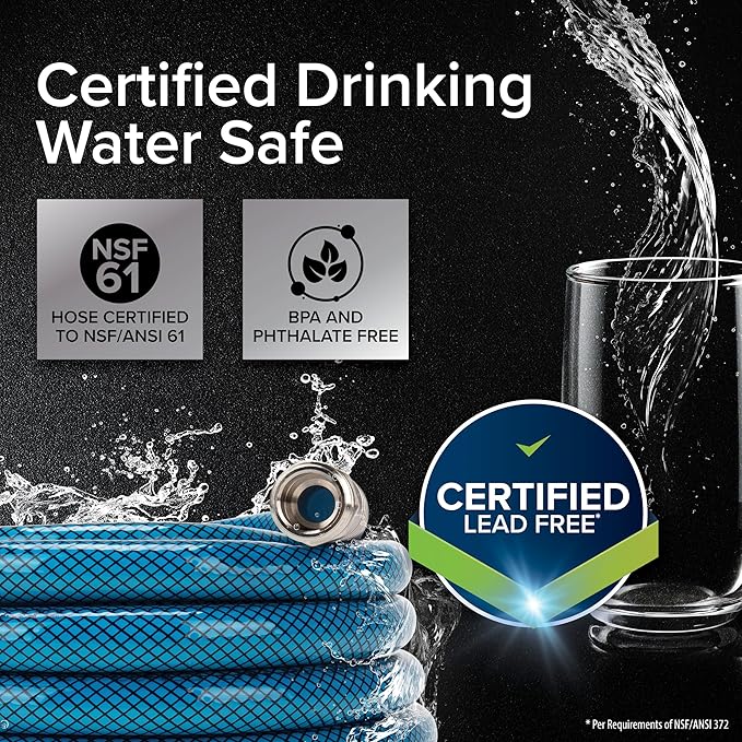 Camco TastePURE Drinking Water Hose, 35-Foot, 5/8-Inch Diameter | Heavy-Duty No-Kink Design | NSF Drinking Water Safe | For Camper/RV | Pack of 3