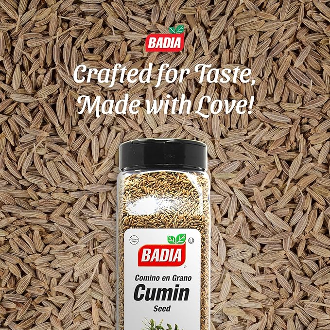 Badia Cumin Seeds, 16 oz - Whole Comino Seeds, Aromatic Flavor for Cooking, Spice Blends & Seasonings