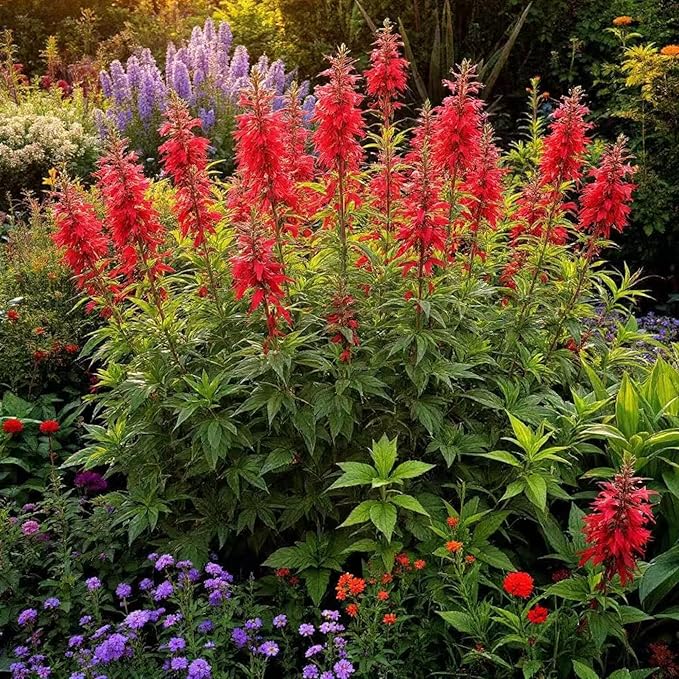 1000 Bee Balm Flower Seeds – Bright Red Perennial Blooms for Pollinator-Friendly Gardens