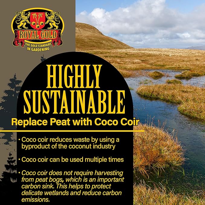 Royal Gold Planting Medium Mix, 1.5cu ft - Designed for Amending Soil, Made for a Variety of Gardening Applications, Standalone Growing Medium - Builds Soil Structure