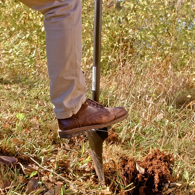 Root Slayer RS241, Heavy Duty All Steel Long Handle Shovel Spade, Black