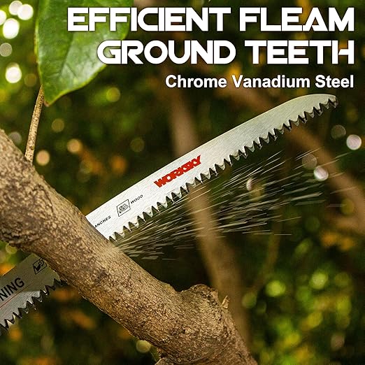 15 Inch Japanese Teeth Arc Edge Reciprocating Saw Blade, Curved Edge Wood Pruning Saw Blades 6TPI for Tree Trimming, Wood Cutting, Durable & Sharp, 3 Pieces