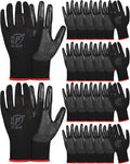 Nuogo 24 Pairs Gardening Gloves for Men Women Rubber Coated Landscaping Work Gloves Safety Work Construction