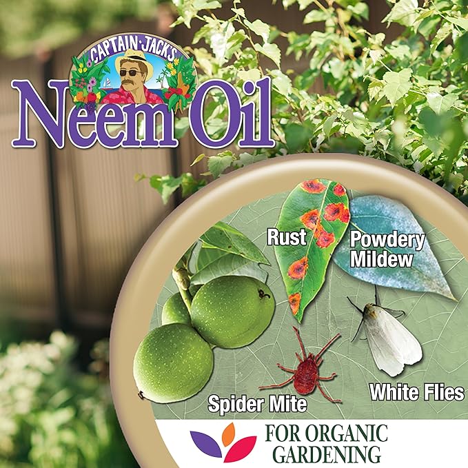 Bonide Captain Jack's Neem Oil, 16 oz. Concentrate, Multi-Purpose Fungicide, Insecticide and Miticide for Organic Gardening