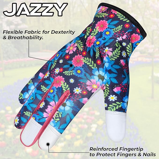 Jazzy Gardening Gloves Thorn Proof Safety Working Glove Leather Work Welding Gardening Glove for Men Women