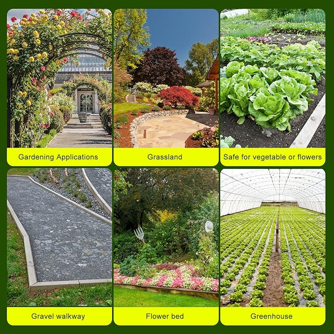 Garden Weed Barrier Fabric 2ft, Heavy Duty Landscape Fabric, Ground Cover Weed Blocker Cloth, Landscaping Fabric for Garden, Vegetable Bed, Path Way (2ft x 100ft)