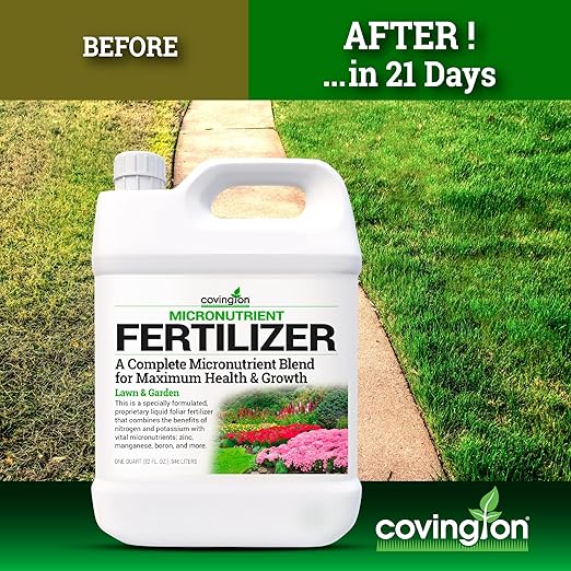 All Purpose MicroNutrient Plant Food & Lawn Fertilizer, Indoor/Outdoor/Hydroponic Liquid Plant Food, Growth Boosting MicroNutrients for House Plants, Lawns, Vegetables, & Flowers (32oz.) USA Made