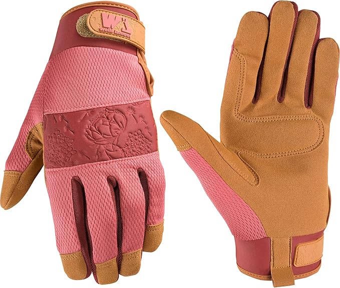 Wells Lamont Women's High Dexterity Breathable Work and Gardening Gloves, Pink, Small (7759S-700)