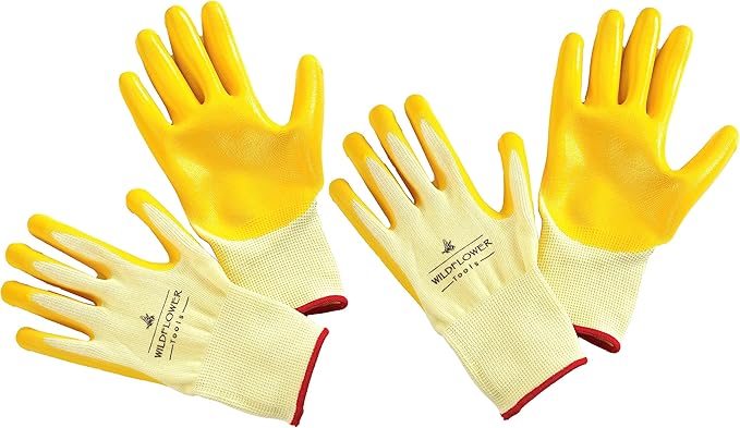 Gardening Gloves for Women and Men - Nitrile Coating for Protection