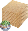 10 Pack Jute Grow Mat for Microgreens, 12" X 12" Hydroponic Grow Pads for Growing Tray Sprouting Trays Jute Fiber Seed Starter Planting for Wheatgrass Sprouts Starter Tray，Micro Greens & Wheatgrass