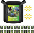 iPower 20 Pack 2 Gallon Grow Bags, Garden Planting Nonwoven Fabric Pots with Reinforced Handle, Heavy Duty and Aeration Planter Pot for Tomato, Fruits, Vegetables and Flowers
