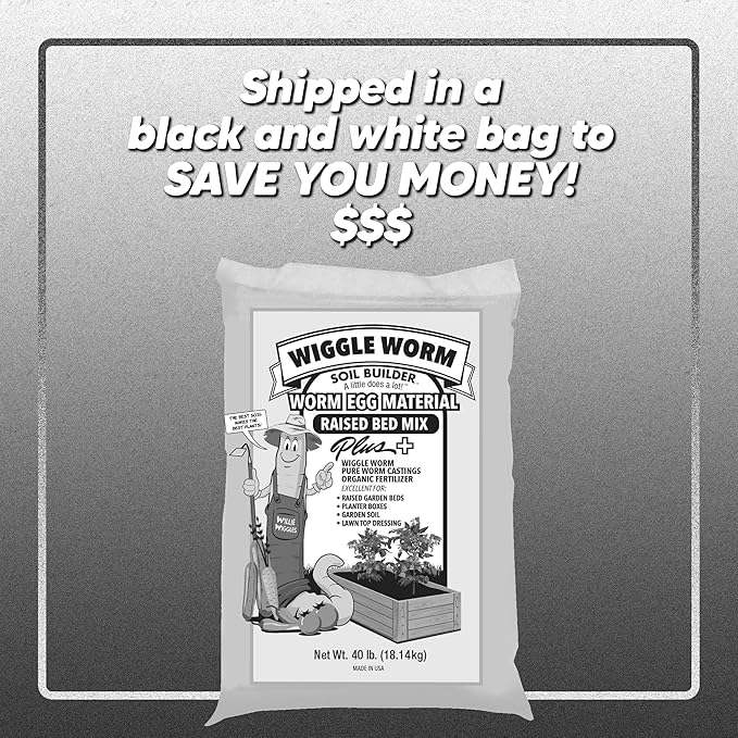 Wiggle Worm Soil Builder Worm Egg Material Raised Bed Mix 18 Quart Bag and Hoffman Horticultural Vermiculite Soil Amendment 40 Pound Bag