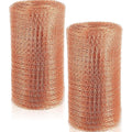Gisafai 5" x 32 ft Copper Mesh Rodent Control Copper Wool for Slugs Rustproof DIY Hole Filler Pure Wire Mesh for Bat Snail Bird Pest Rodent Control Gap Blocker Fill Fabric Hole Blocking Gardening