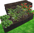 Gardzen 2 Pack Fabric Raised Garden Beds, 3x6x1 FT - 8 Grids Grow Bed for Square Foot Gardening, Planting Box for Vegetables, Herbs, Flowers