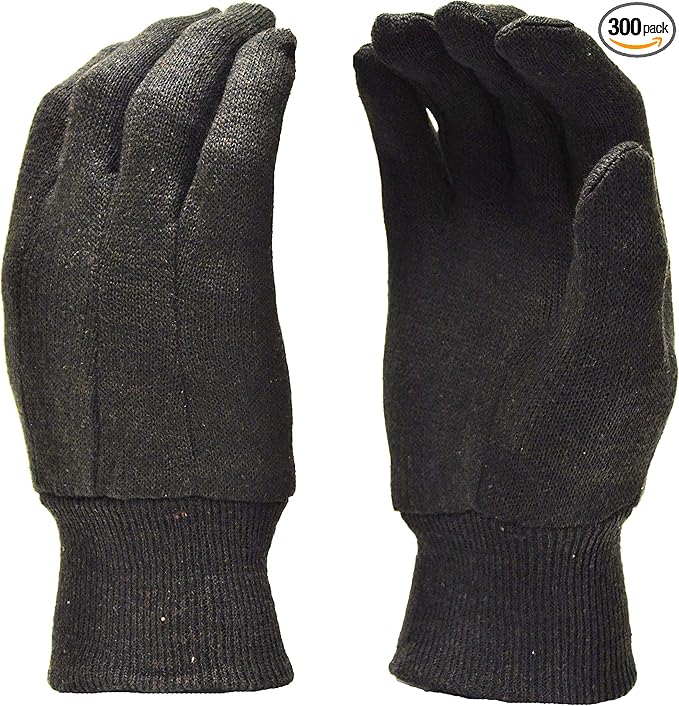 G & F Products unisex adult Regular work gloves, Black, Large sold by Case 300 Pairs US