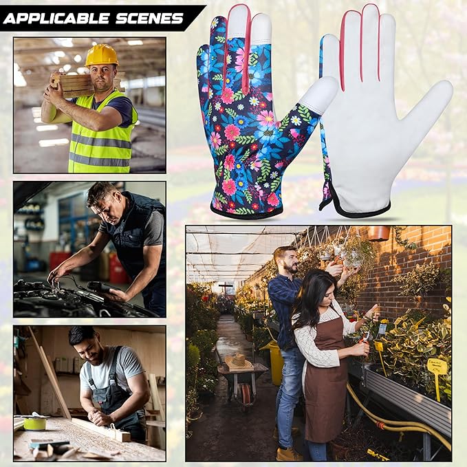 Jazzy Gardening Gloves Thorn Proof Safety Working Glove Leather Work Welding Gardening Glove for Men Women