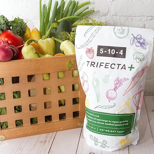Grace nnvg Trifecta+ 5-10-4 Organic All Purpose Plant, Flower and Vegetable Fertilizer (3 LB)