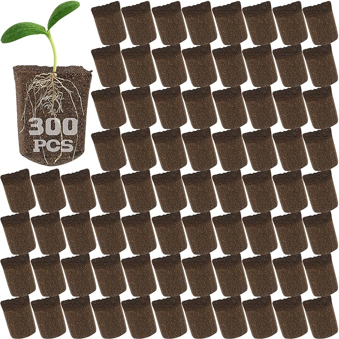 Amyhill Hydroponic Sponges Grow Starter Pods Organic Growth Sponge Starter Plugs for Plant Cloning Growing(300 Pieces)