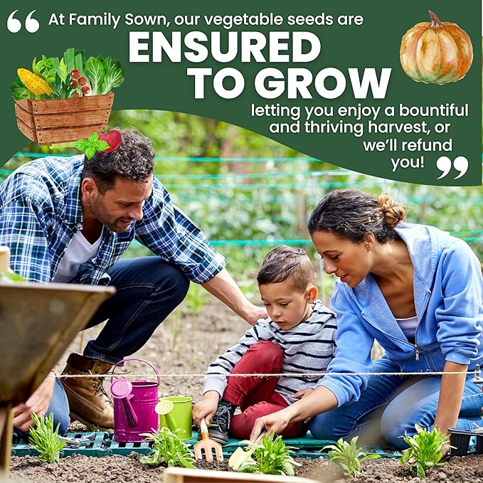 55 Vegetable Seed Packets | Survival Variety Pack | 2026 Season | Individually Packed Vegetables, Herbs and Fruits | Emergency Seed Vault for Doomsday Prepping | by Family Sown