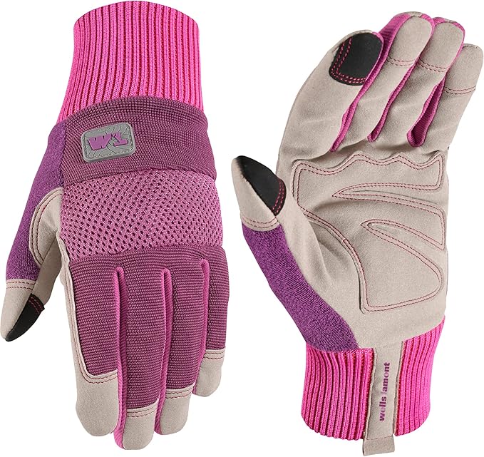 Wells Lamont Women's High Dexterity Breathable 3D Mesh Work and Gardening Gloves, Pink (7764)