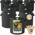 Mabel's Gardening 10-Pack 10 Gallon Grow Bags - Garden Planting Bags 13.4 x 16.3 INCH Made of 8.85 oz/yd² (300g/m²) Felt & Fleece Fabric Plant Pot, Plant Bag, Grow Bag for Carrot Potato Tomato