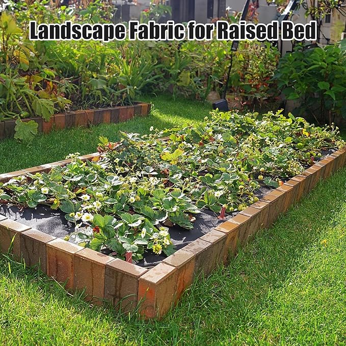 Weed Barrier Landscape Fabric with 3'' Planting Holes,Garden Weed Barrier Fabric 3.3 Ft X 11.8 Ft Heavy Duty Weed Block Gardening Mat Soil Erosion Control and UV Stabilized