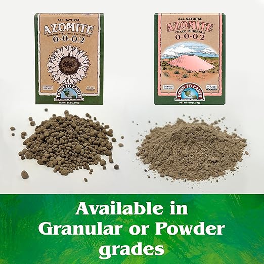 Down To Earth All Natural Fertilizers Organic Azomite Powder Trace Minerals - Essential Minerals for Improving Plant Growth 0-0-0.2, 1 lb
