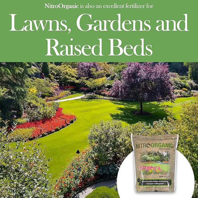 Farmer's Organic NitroOrganic Natural Plant Food Slow Release Fertilizer, 5 Pounds - Provides Optimal Nutrient Intake to Enhance Root Growth in Lawns, Gardens, Raised Beds, Seedlings & More