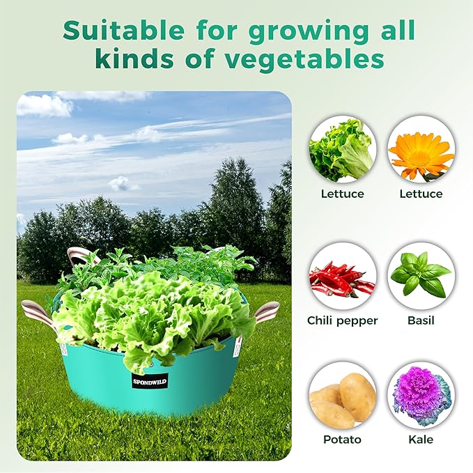 2 Pack 15 Gallon 3 Compartment Potato Grow Bag,Vegetable Growing BagThickened PE Garden Pots with Drainage Holes Branch-Binding Holes, Reusable Plant Bag for Vegetables、Flowers
